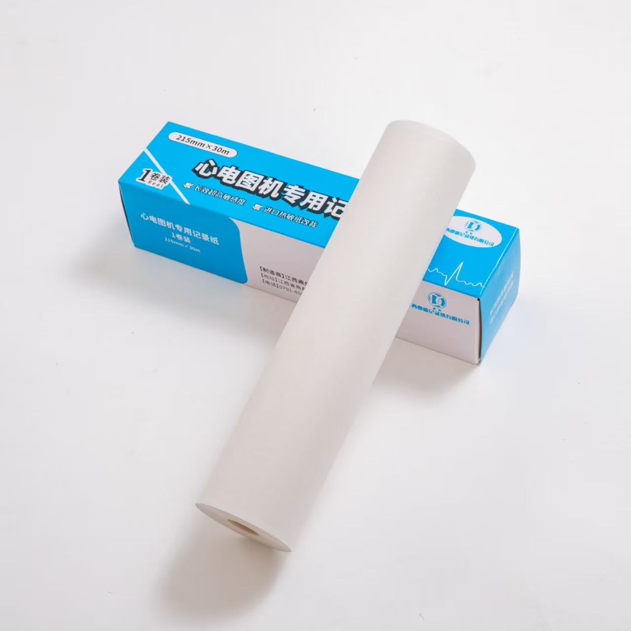 OEM 216mm*20m Thermal ECG Paper Roll Medical Recording Paper for ECG Machine